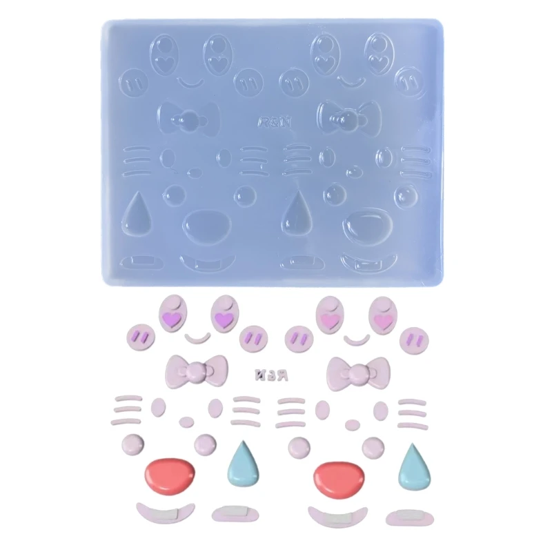 

Y1UE глаз маленькое выражение литье из смолы силиконовая форма женский брелок декоративный кулон зыбучий песок форма для поделок