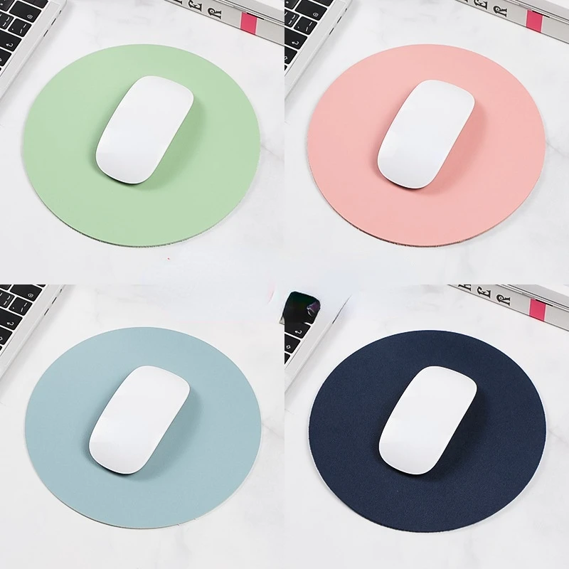 

Round Mouse Pad Double-sided Non-slip Pad Mouse Pad for Laptop Office Leather Gaming Mouse Pad