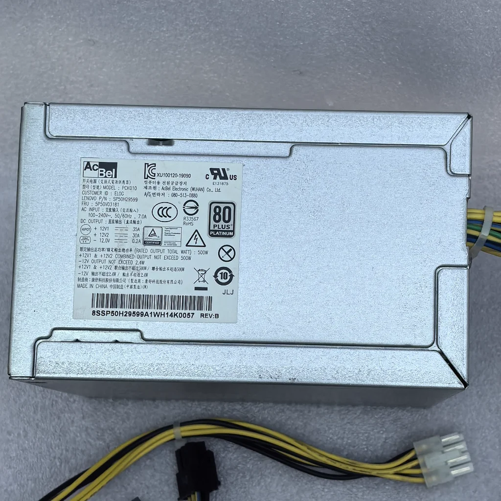 Для Lenovo ThinkStation M930t P340 P350 730t 500 Вт блок питания 5P50V03181 218 5P51D77197 HK600-11PP PCK010 10Pin + 8Pin (6 2)Pin