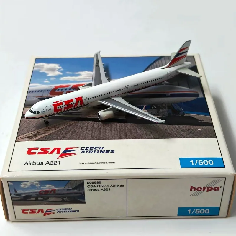 Фото Модель пассажирского самолета Czech A321 OK-CEC из литого под давлением сплава, масштаб 1:500, для коллекций и демонстрации. №5