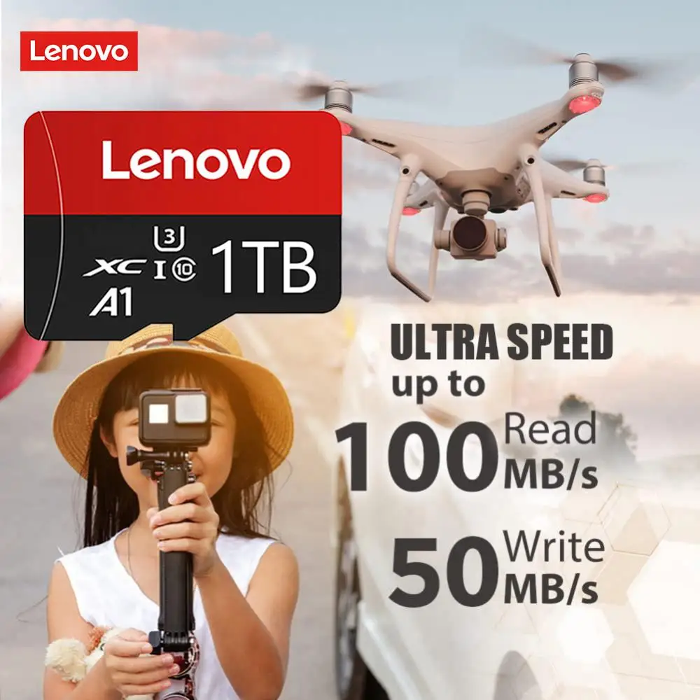 Фото Оригинальная карта памяти Lenovo 1TB 2TB Micro TF SD, высокоскоростная карта памяти A2 V60, 128G, 256 ГБ, 512 ГБ для Nintendo Switch Ps4, Ps5, игровая SD-карта №2