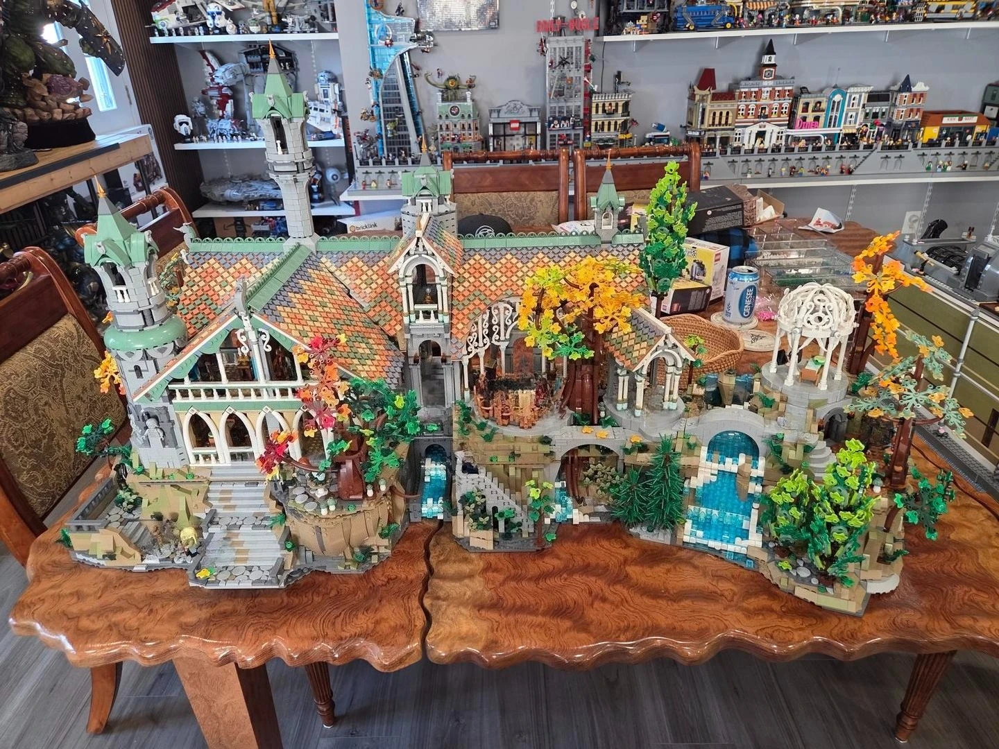 Фото Набор для сборки архитектурных моделей Moc Rivendell: Дом-пристройка и Горная база. Конструктор DIY. Подарки к праздникам. №1