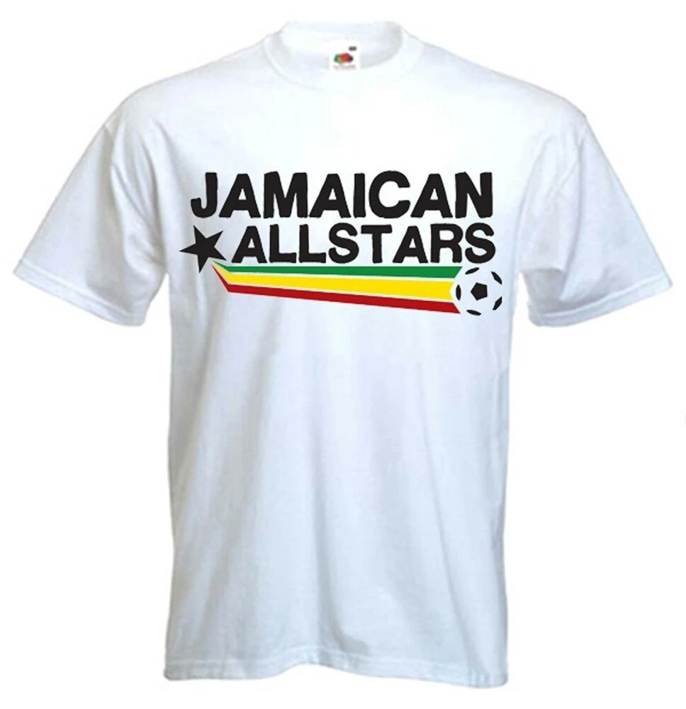 

Jamaican All Stars T-Shirt Reggae Rastafarian Bob Marley Rasta Football Jamaica