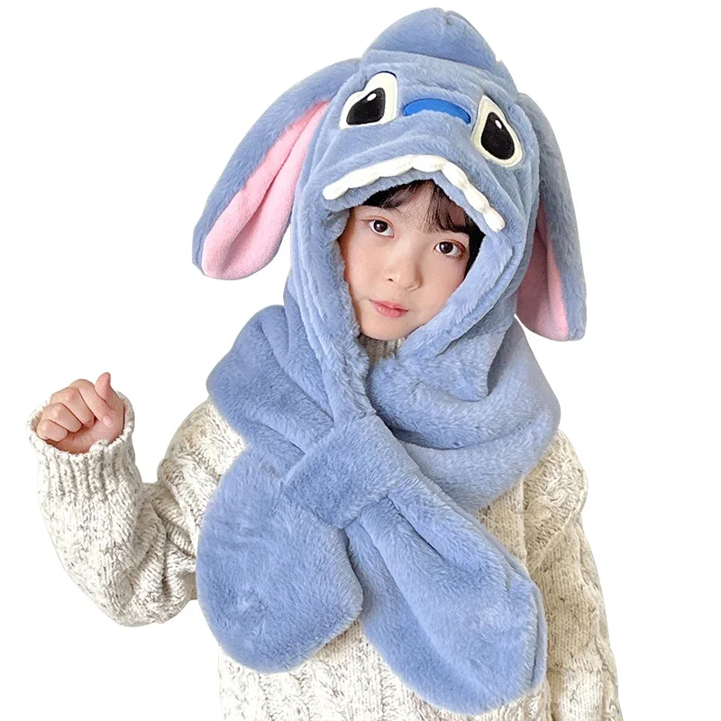 Шарф с мультяшными героями Диснея шапка для девочек и мальчиков шарф утепленная