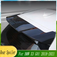 18 19 20 21 high quality abs plastic rear roof spoiler trunk wing lip boot cover for bmw x3 g01 2018 2019 2020 2021