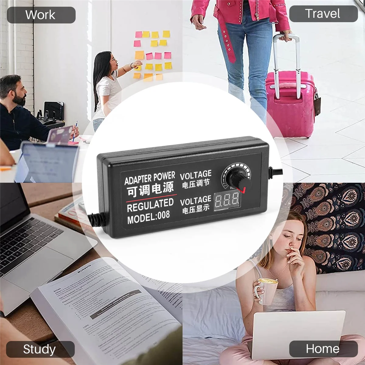 

9-24V 3A 72W AC/DC Adapter Switching Power Supply Regulated Power Adapter Display EU Plug High Quality