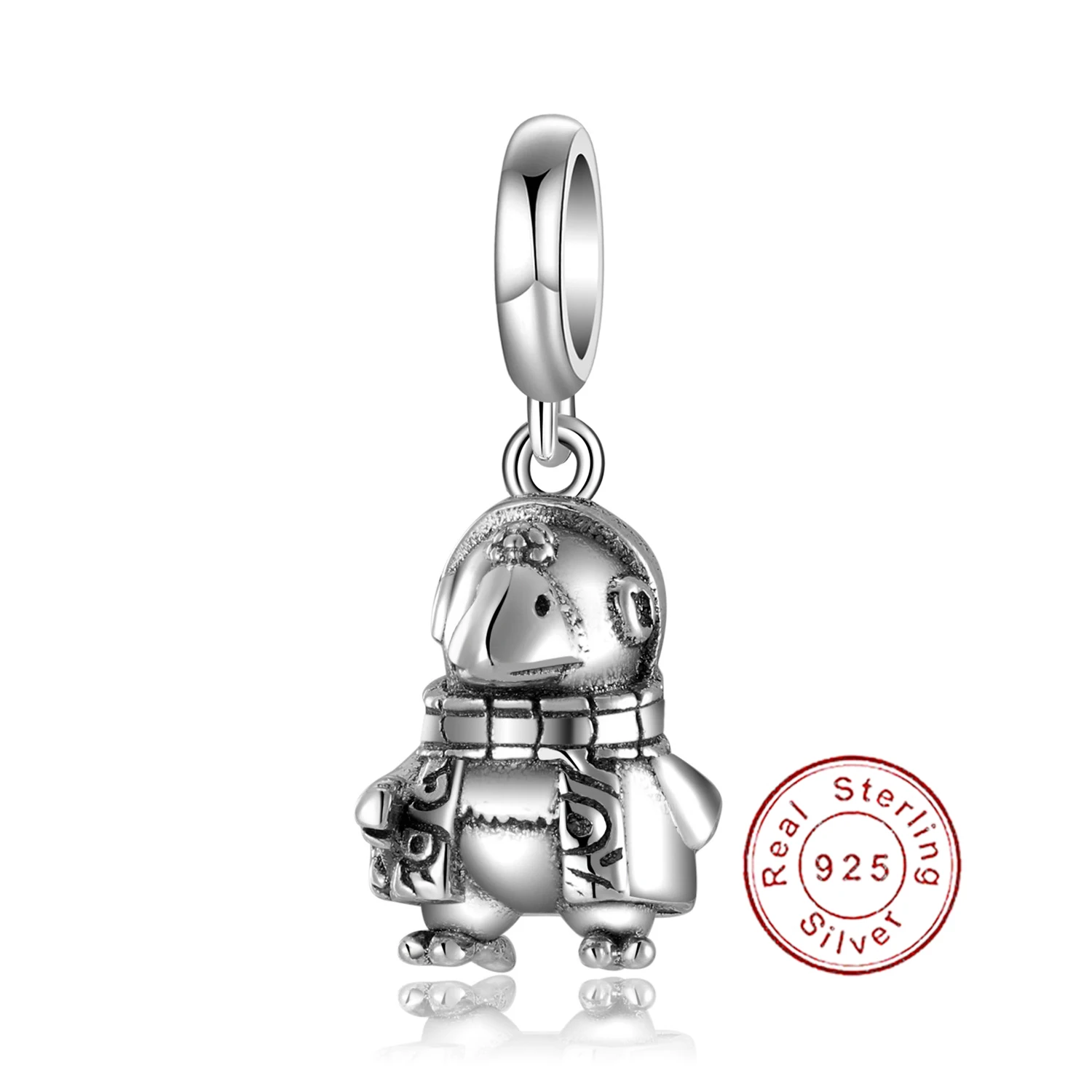 

JIALY European S925 Sterling Silver Charm Crow Dangle beads Fit Original PD Bracelet For Women Jewelry
