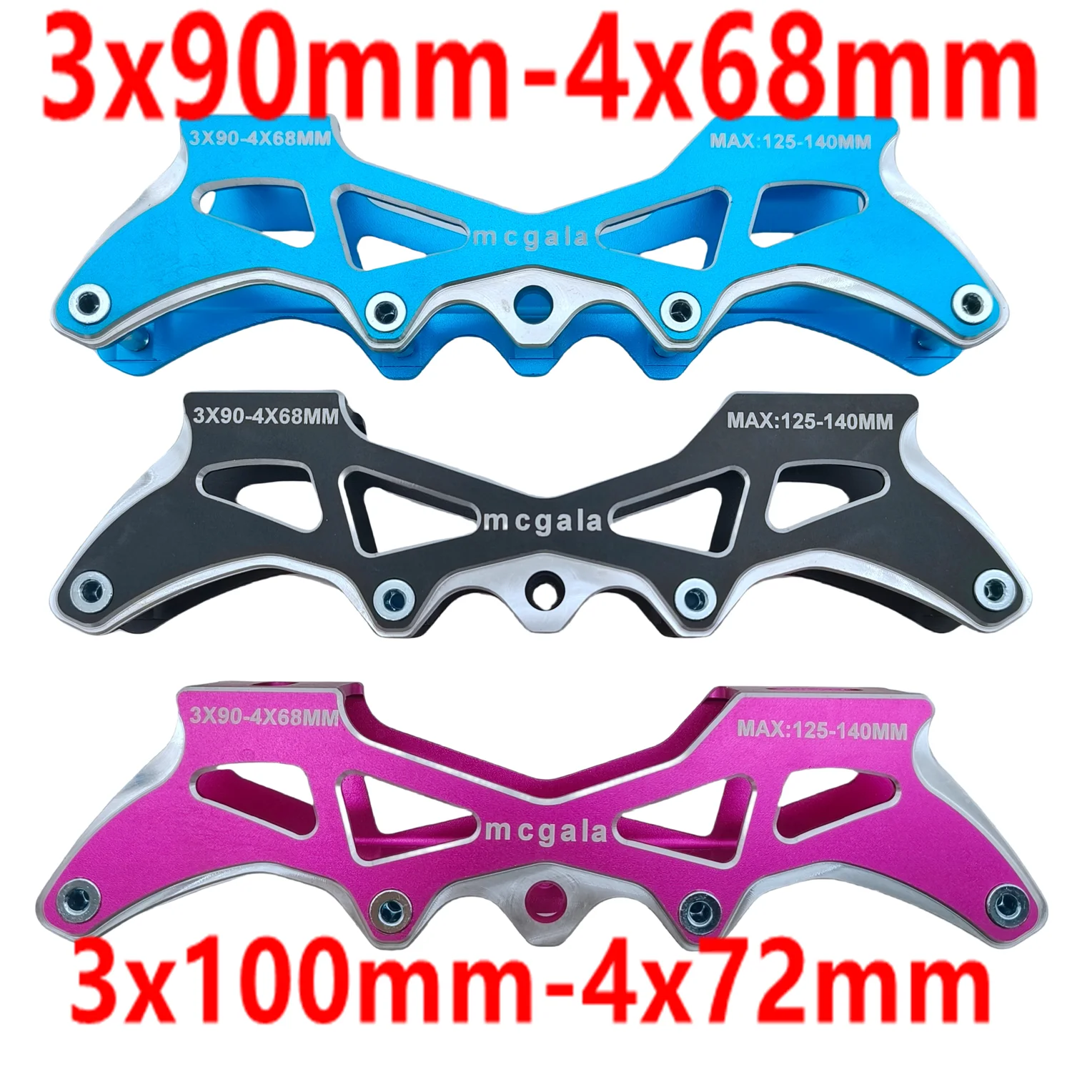 Фото Детская рама для скейтбординга Speed Slalom Frame 3х90-4х68, 3х100-4х72мм, 2в1 №1