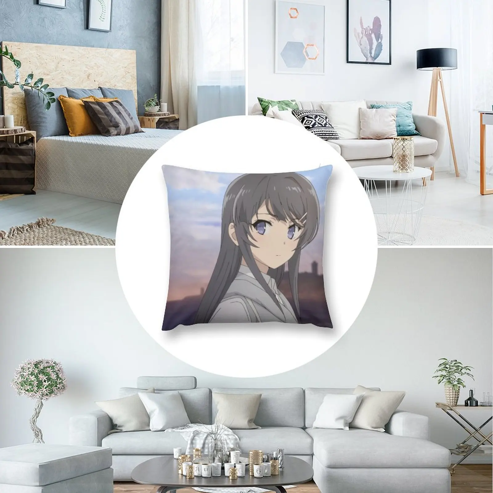 Mai Sakurajima декоративная подушка для дивана