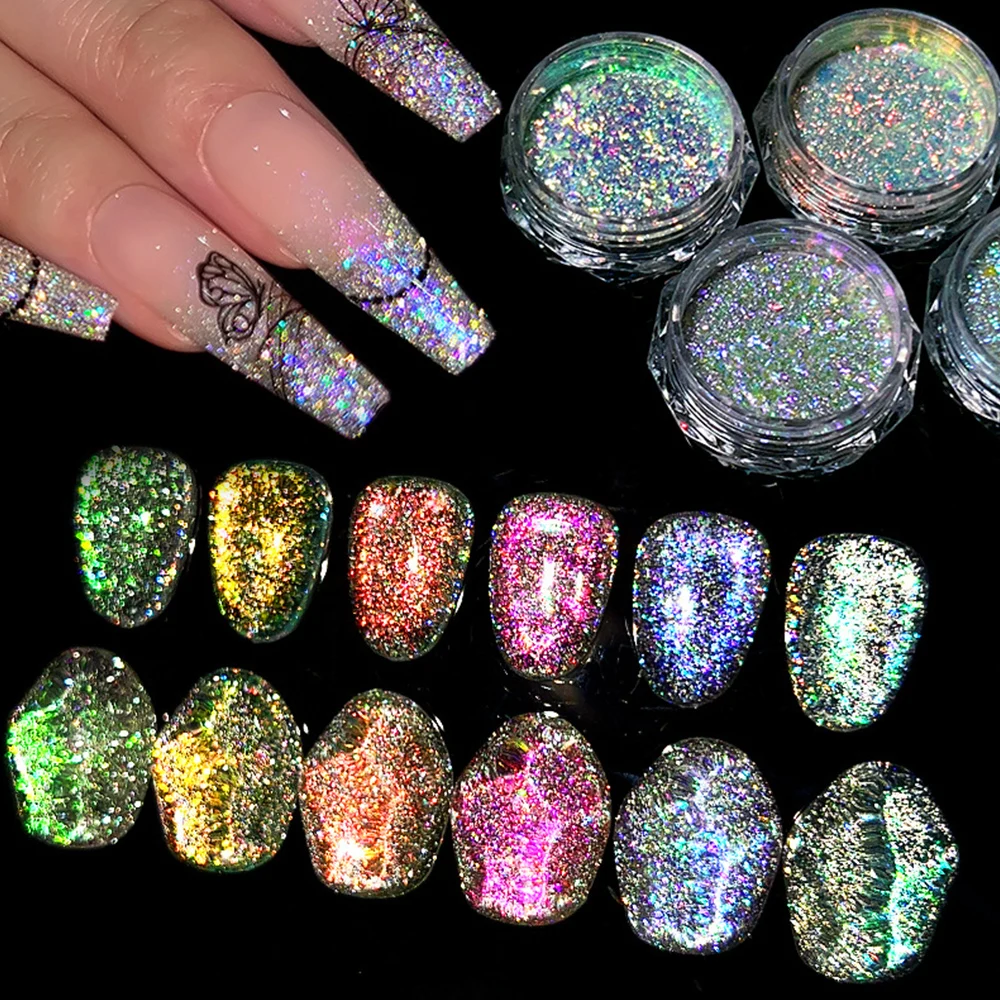 

Nail Decoration Nail Art Glitter Powder Sparkling Delicate Multi-colored DIY Rhinestone Sequins Woman Nail Reflective Powder