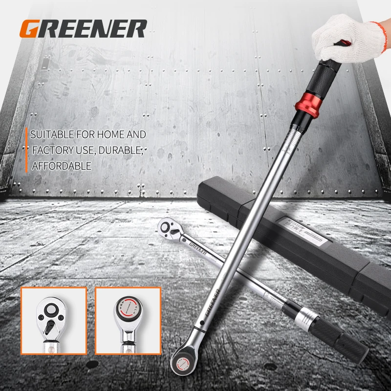 Гаечный ключ GREENER 1/4 'ɱ/4'' гаечный с двухсторонним храповым механизмом