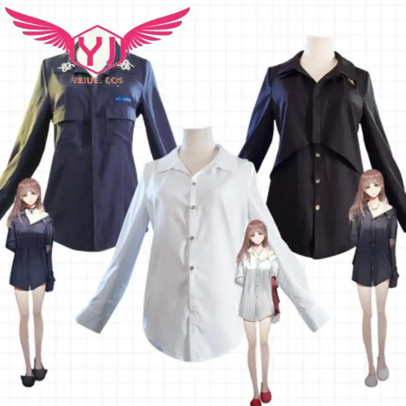 

Game Light and Night Cosplay Costume Women sexy black White Uniform Skirt Outfits Halloween Carnival Suit