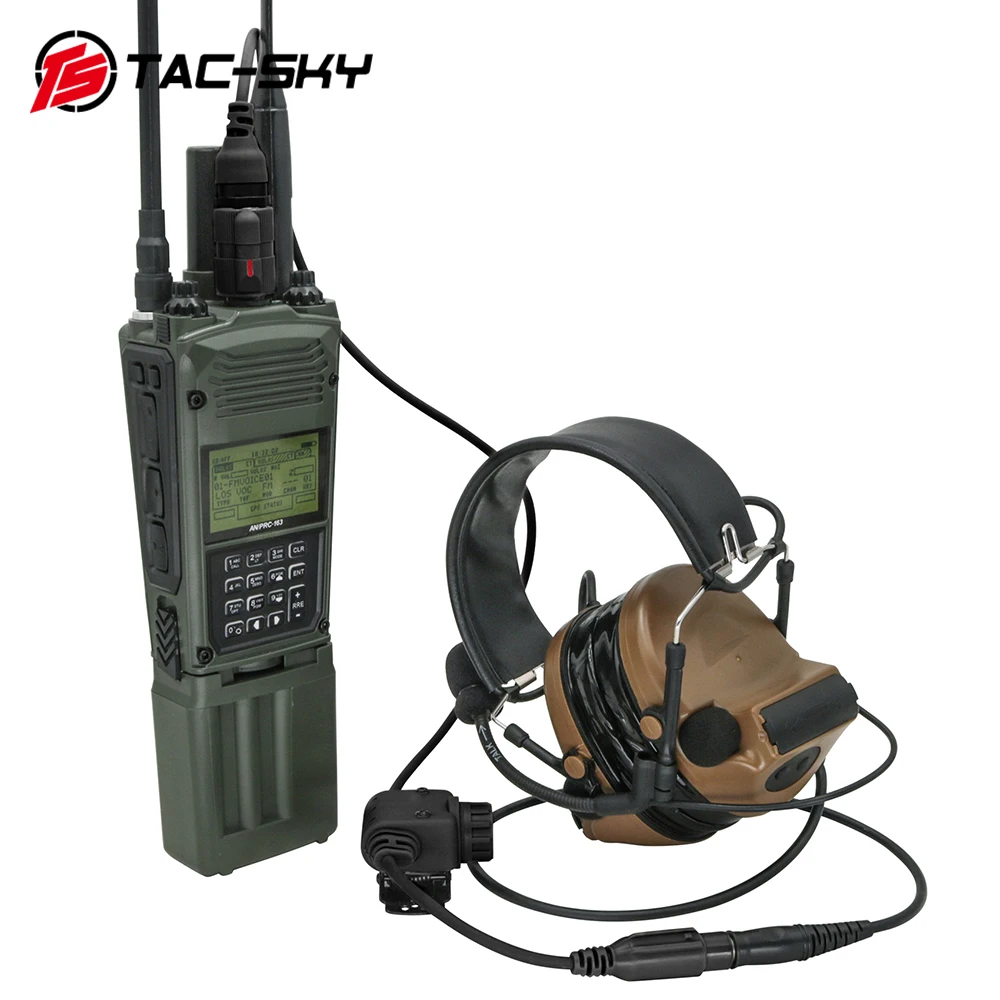 TS TAC-SKY Tactical Military AN/PRC 163 Harris Virtual Box Built-in Yaesu Vertex Plug for Tactical 6 Pin Ptt Military Adapter
