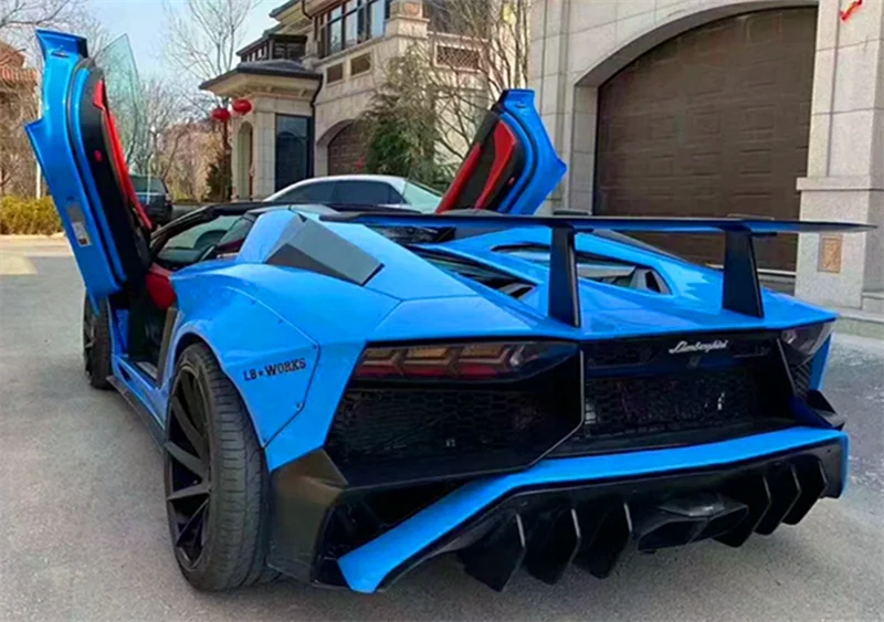 Фото Для Aventado LP700 750 720: Задний спойлер SV из углеродного волокна, сухой двухслойный, для тюнинга и модернизации №3