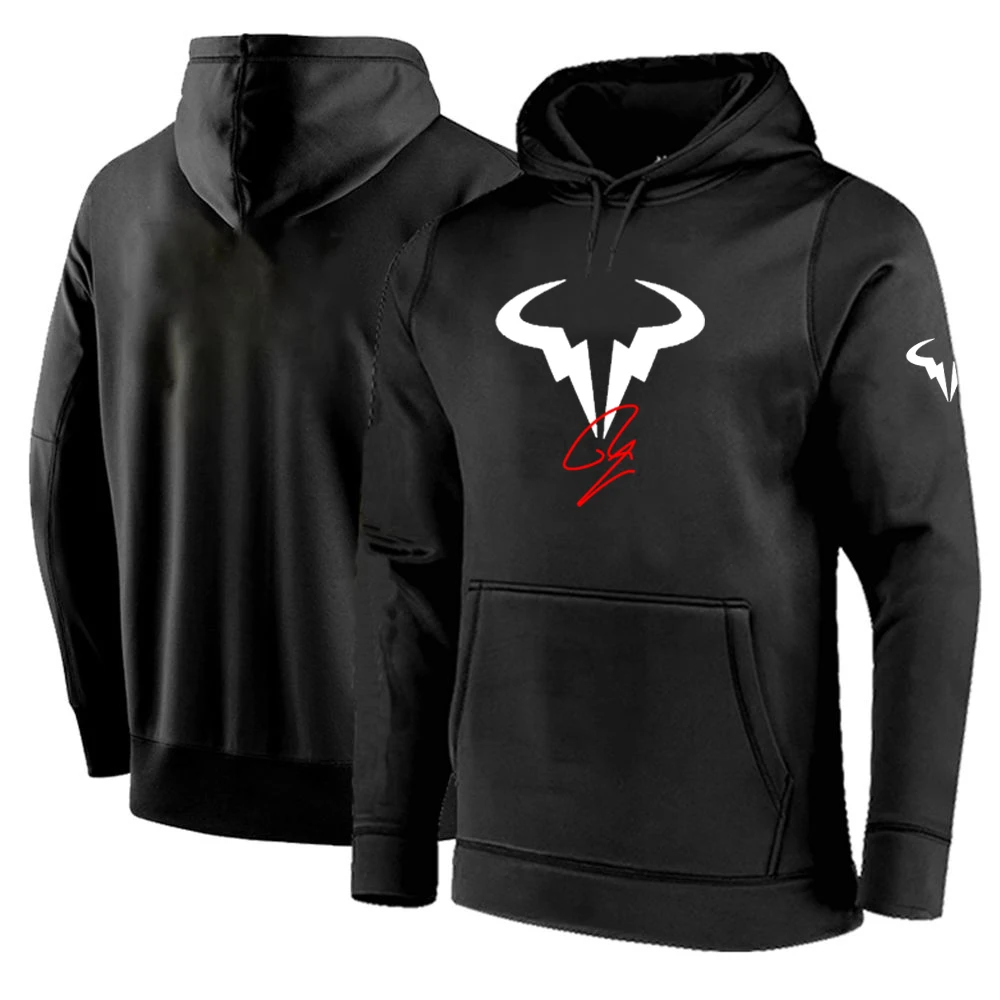 

Rafael Nadal 2022 Men's Tennis Player New Solid Color Hoodies Thick Fleece Long Sleeves Sweatshirt Long Sleeve Pullover Clothes