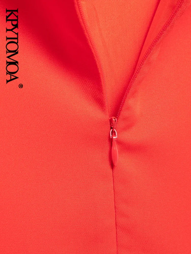 KPYTOMOA Женское Облегающее Мини-платье С Круглым Вырезом На Тонких Бретельках