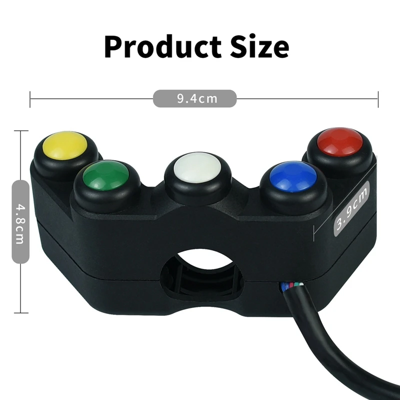 Универсальные мотоциклетные переключатели 5 кнопок 7/8 дюймов 22 мм на руль для