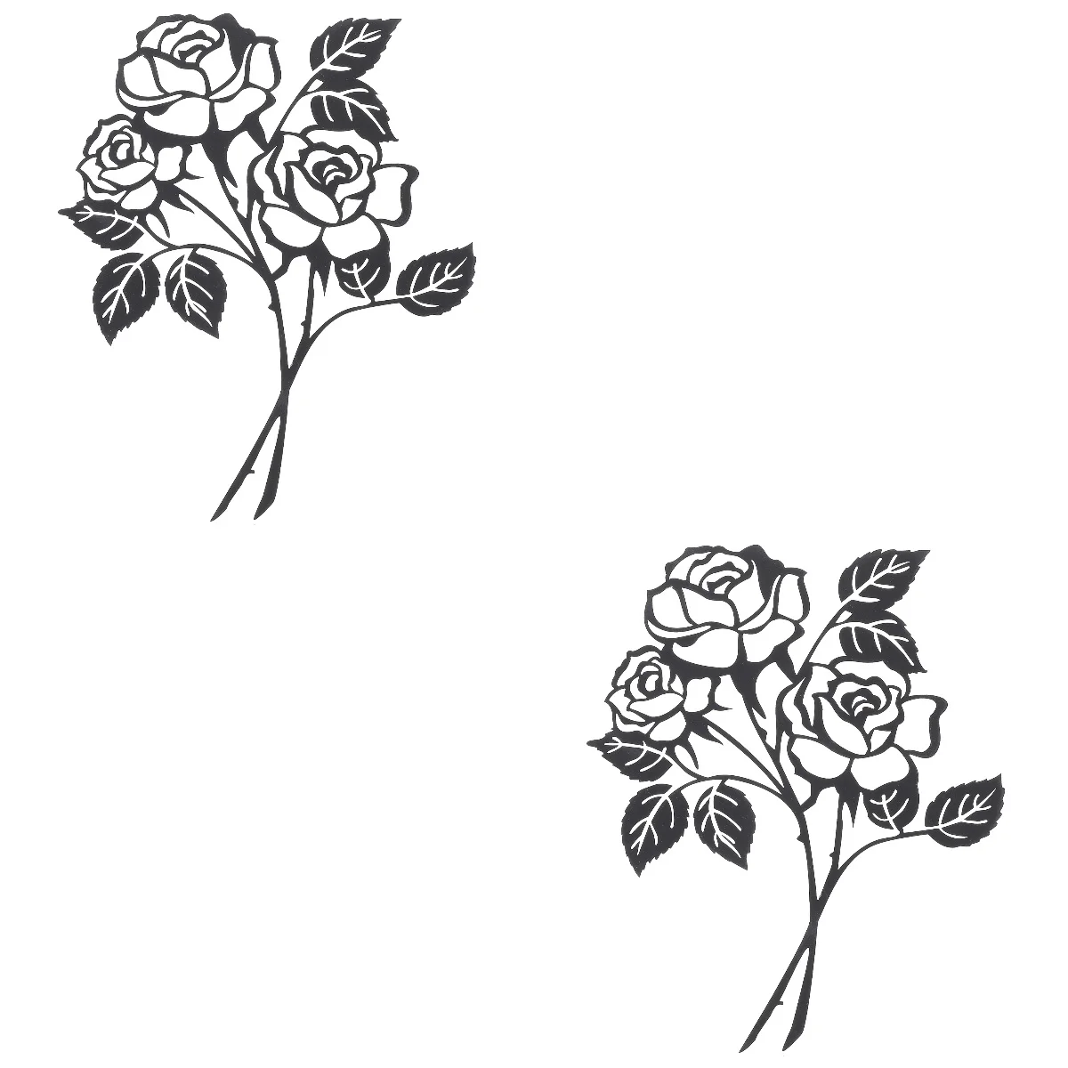 

Wall Rosedecor Flower Metal Iron Garden Black Hangings Artificial Vintage Decorations Sculpture Minimalism Decors Outdoor