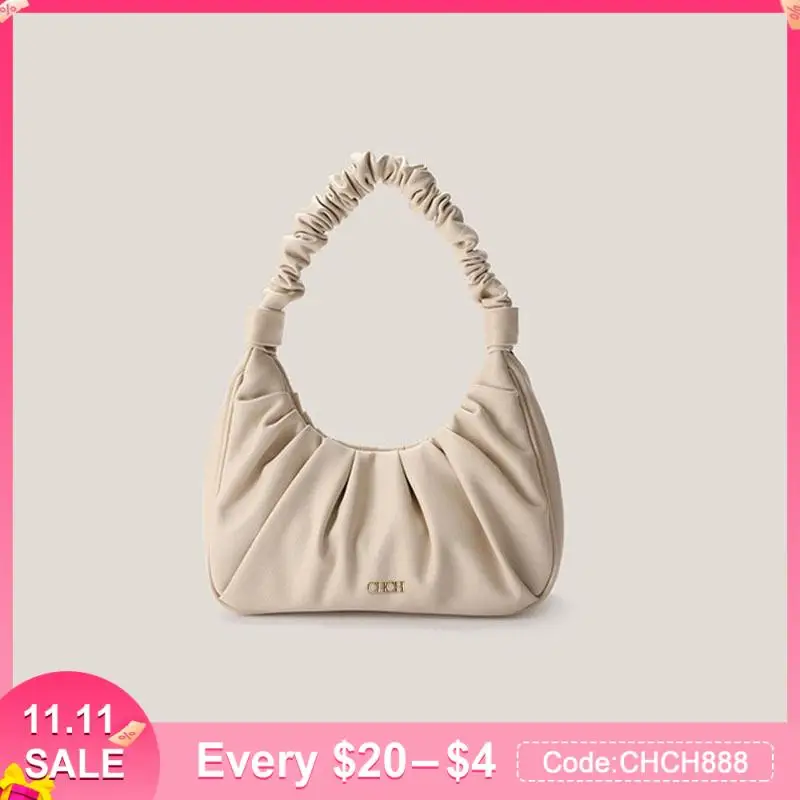 

Party Handbag Fashion Classic Women's New Underarm Bag Cloud Pleated Bag One Shoulder Crossbody Solid Color Dating