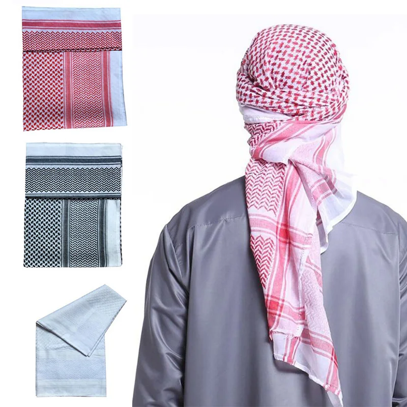 

Tactical Shemagh Scarf Arab Keffiyeh Scarf Arabic Cotton Paintball Hunting Camouflage Head Scarf Airsoft Face Mask
