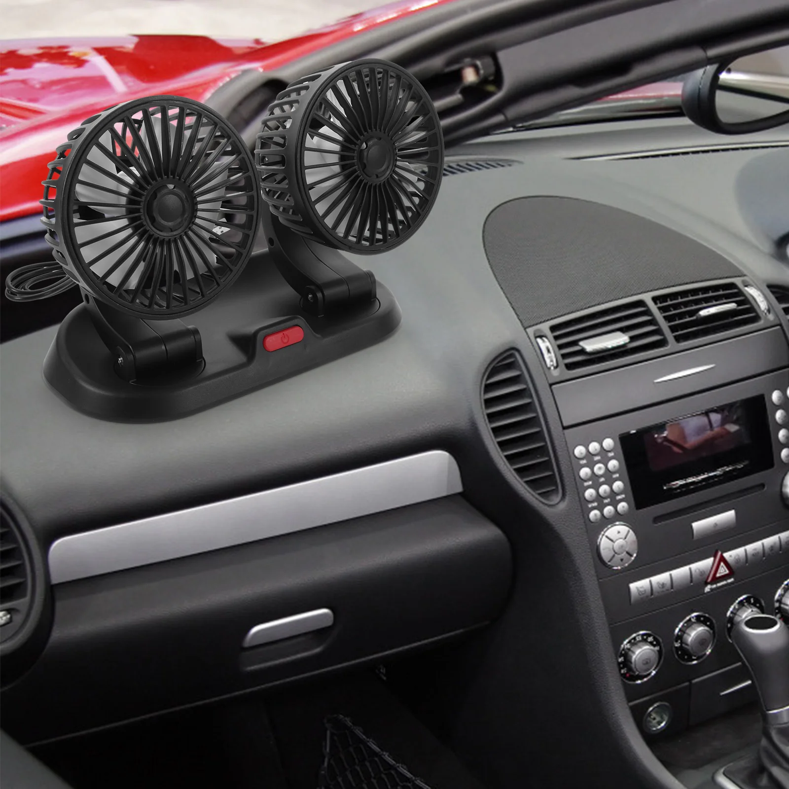 

Car Cooling Fan Auto Fans That Blow Cold Air Adjustable Interior Summer Portable Conditioners Vehicle