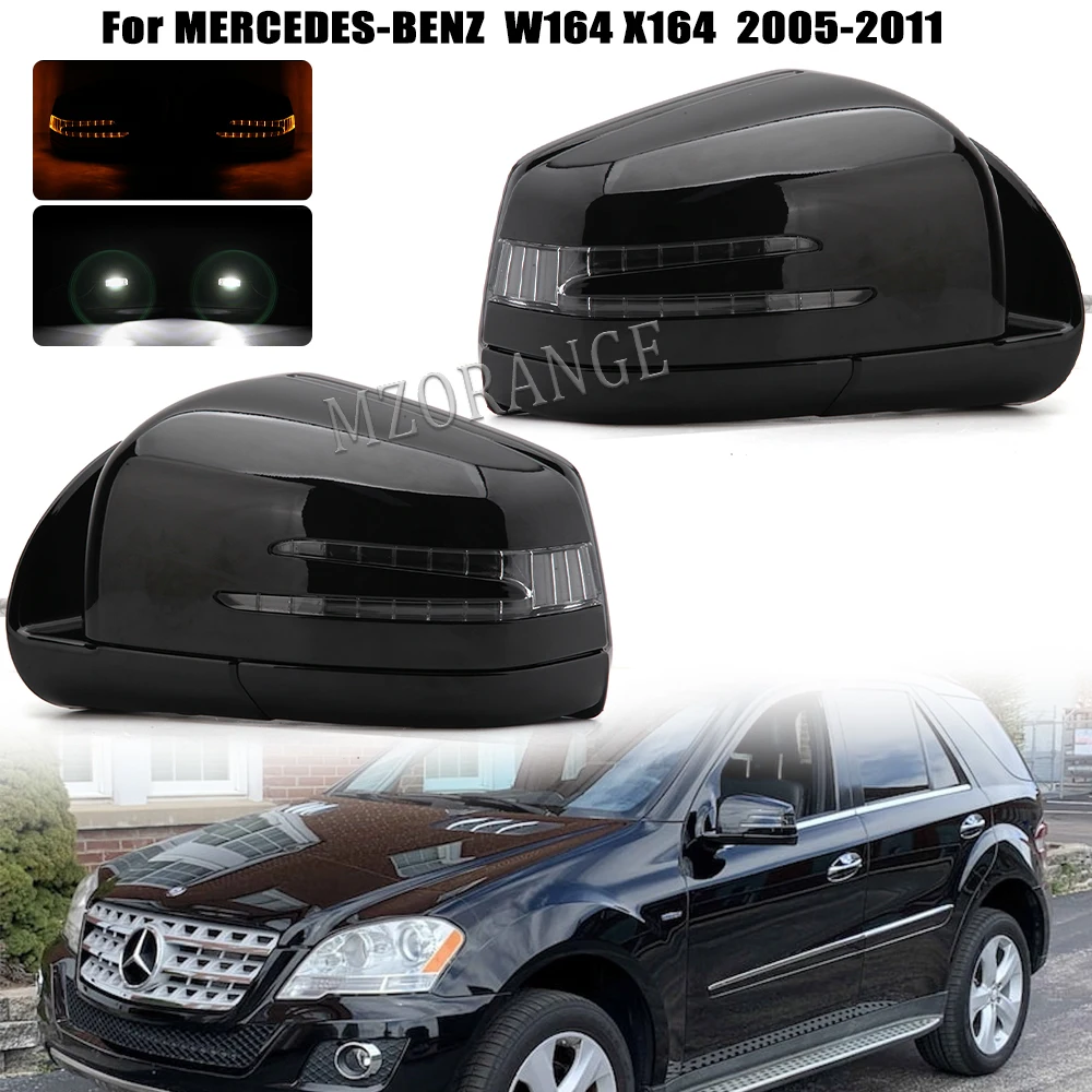 

Side Door Rear View Mirror Assembly With Light for Mercedes X164 W164 GL320 ML320 2005 - 2008 2009 2010 2011 Rearview LED Lamp