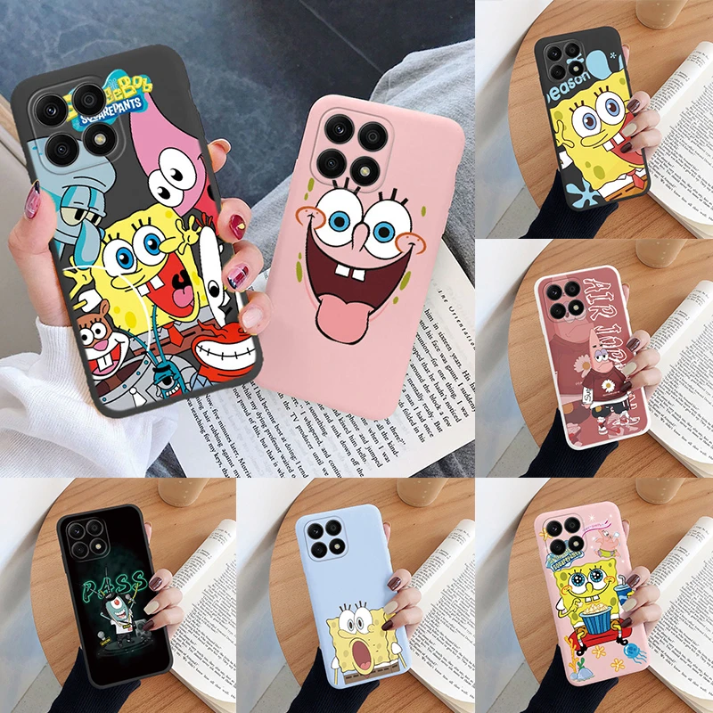 Чехол с рисунком S-SpongeBob для Honor X6b 5G X8b квадратные штаны Патрик Стар забавная