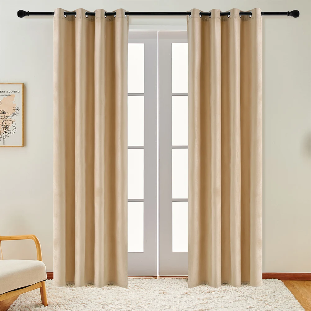 LEEJOOM теплые зимние затемняющие бархатные плотные занавески мягкие Оконные