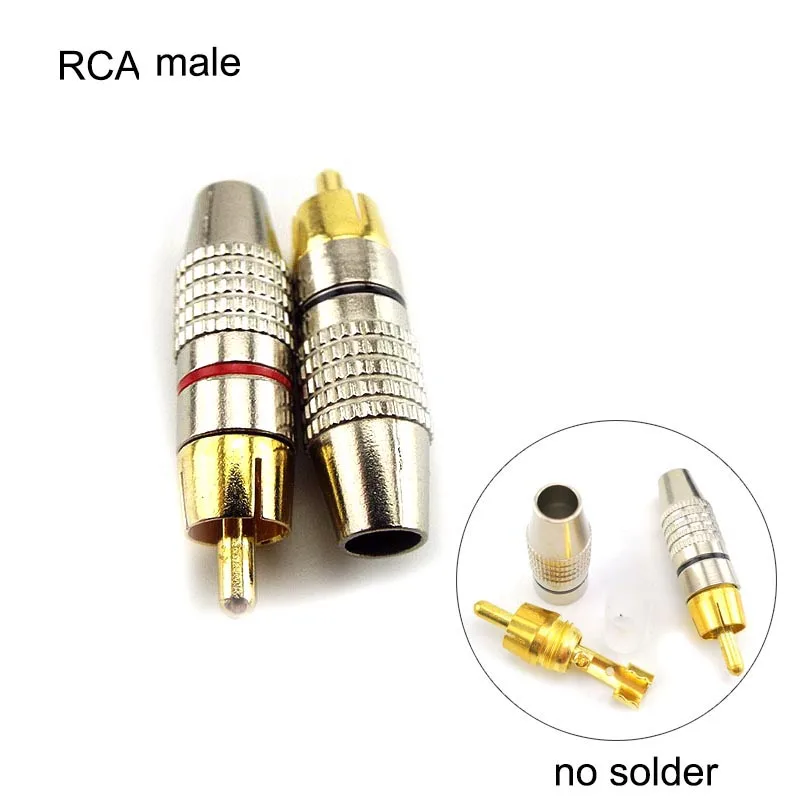 Позолоченный разъем RCA папа или мама к разъему rca для преобразователя провода