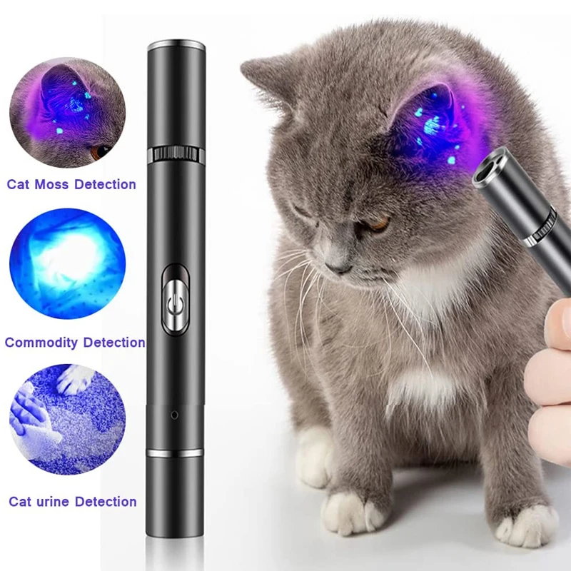 

Wood Light Cat Dog Moss Light Pet Fungus Detection USB Lamp Outside The Pet Skin Disease 365UV Black Mirror UV Detection Lamp