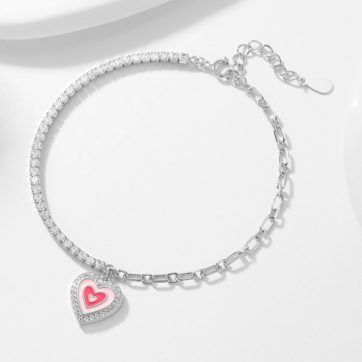 Роскошный браслет-цепочка из стерлингового серебра 925 пробы великолепный и