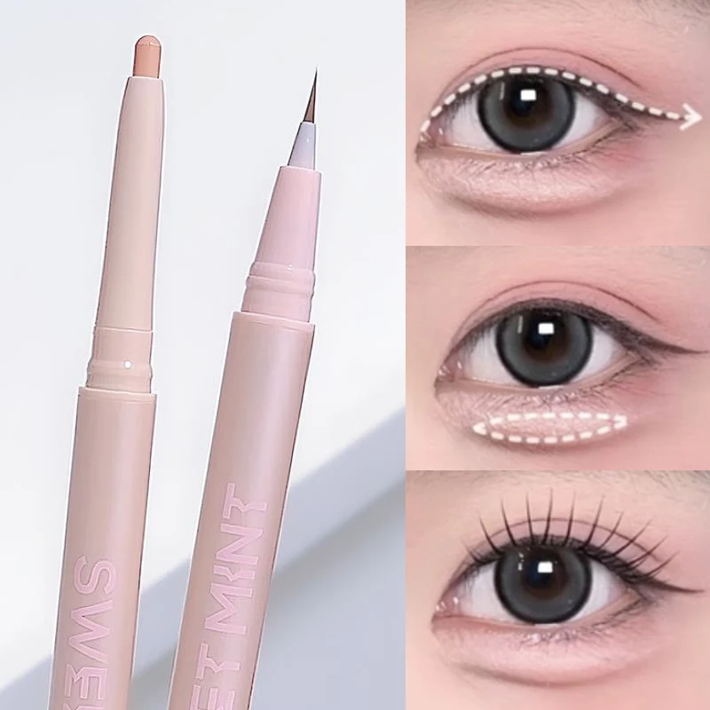 Водостойкая Подводка для век Шелкопряд 2 в 1