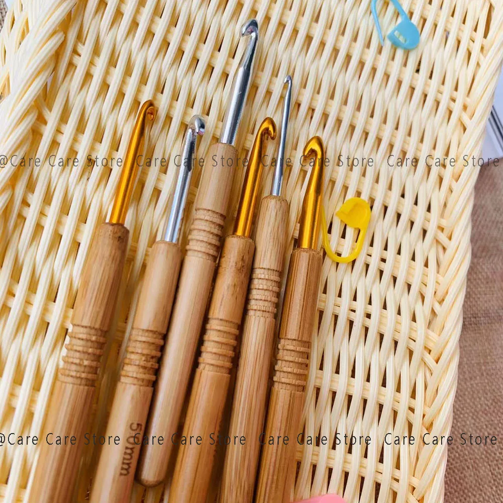 Набор бамбуковых вязальных спиц профессиональные вязальные крючки набор