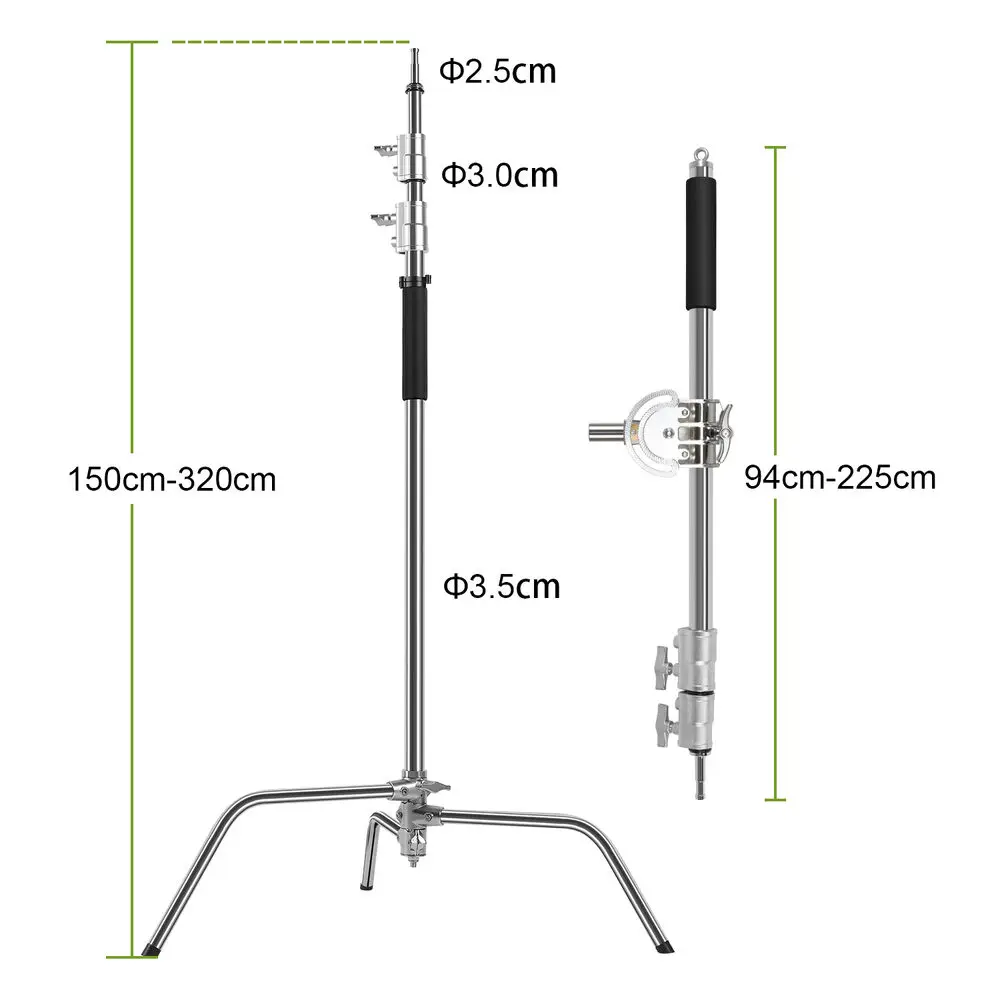 Подставка GVM C360 Base C-Stand с поперечной стрелой и пустой сумкой для фотографий