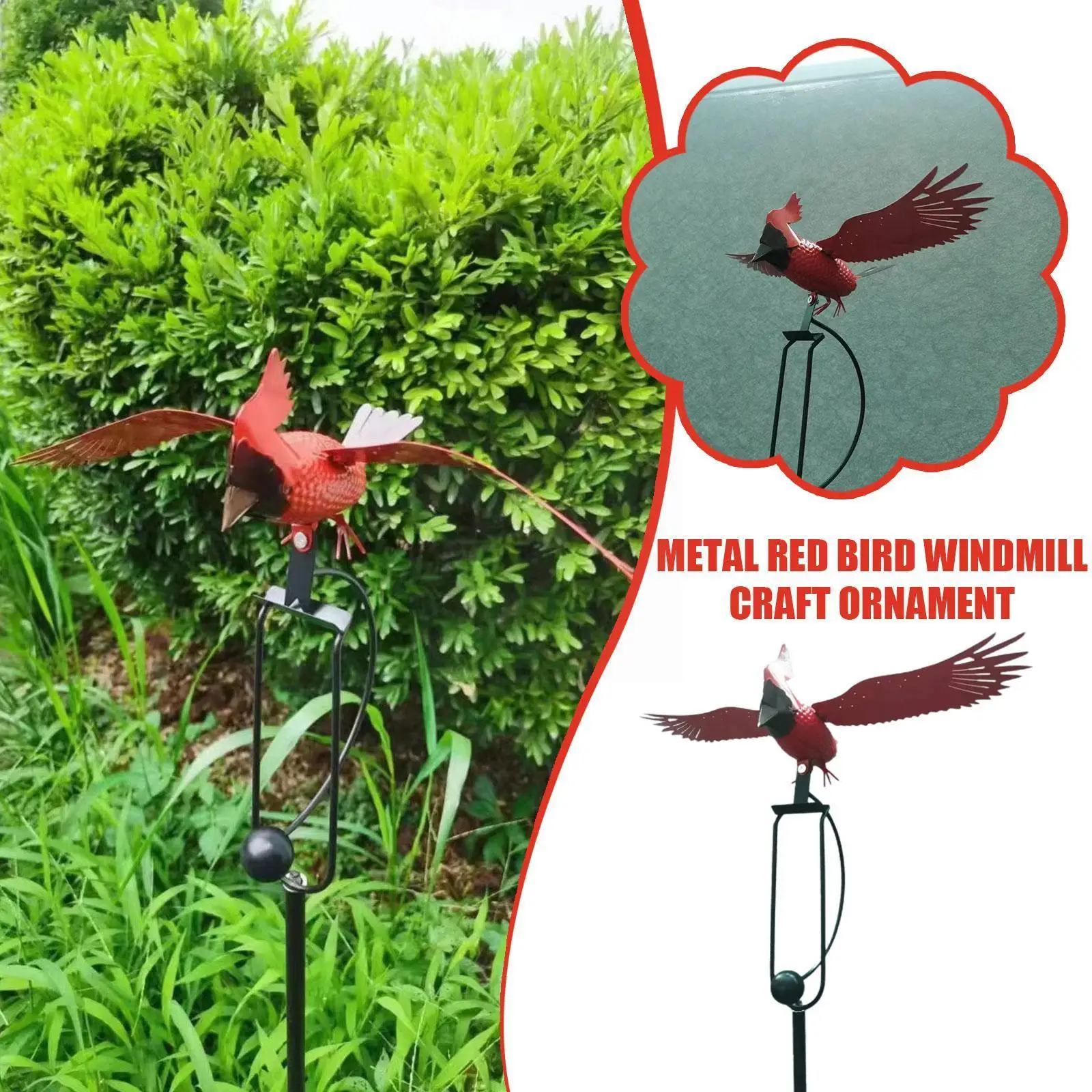 

New Dropshippingmetal Garden Windmill Decorative Patio Lawn Wind Spinners 3d Effect Outdoor Pinwheel Garden Decor For Farm F5z0