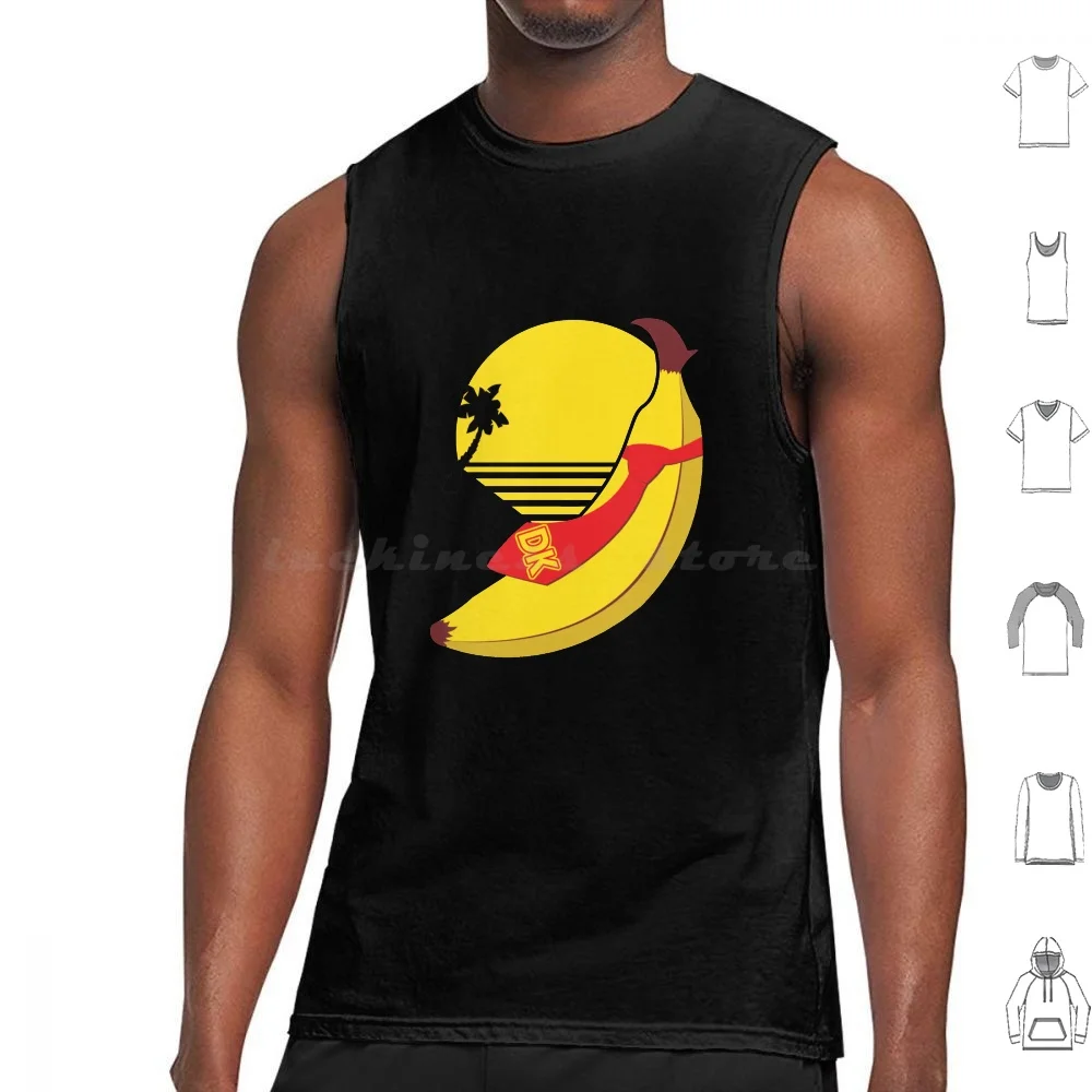 

Ohh Banana Tank Tops Vest Sleeveless Banana Kong Donkey Krool 64 Island Sunset Tropical Grant Rare Dk Tie Monkey Gorilla Chimp