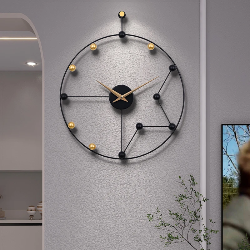 

Large Modern Wal Clock Luxury Living Room Metal Creative Fashion Luxury Silent Wall Clock Mechanism reloj de pared Home Decor