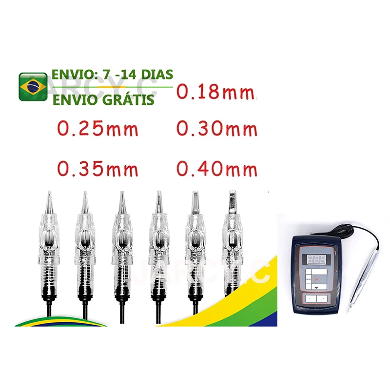 

1RL 2RL Tattoo Needle Flat Disposable Sterilized Permanent Makeup Machine Cartridge Needles Tips For Eyebrow Lip Easy Click