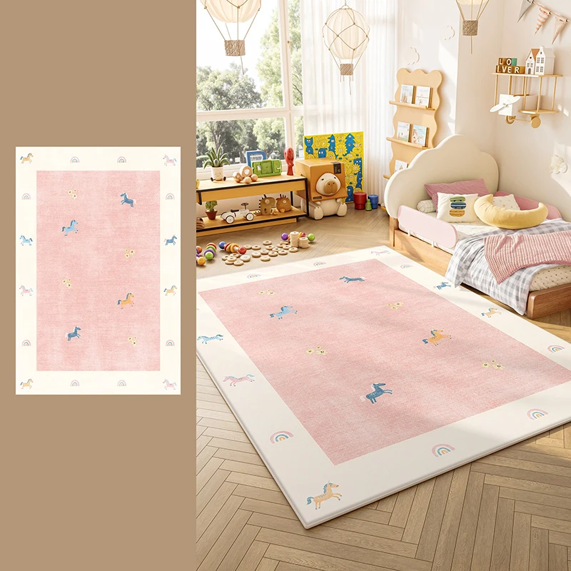 

Синий гладкий ковёр из полиэстера