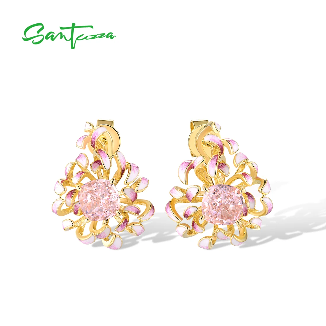 SANTUZZA комплект ювелирных изделий для женщин стерлинговое серебро 925 пробы розовый