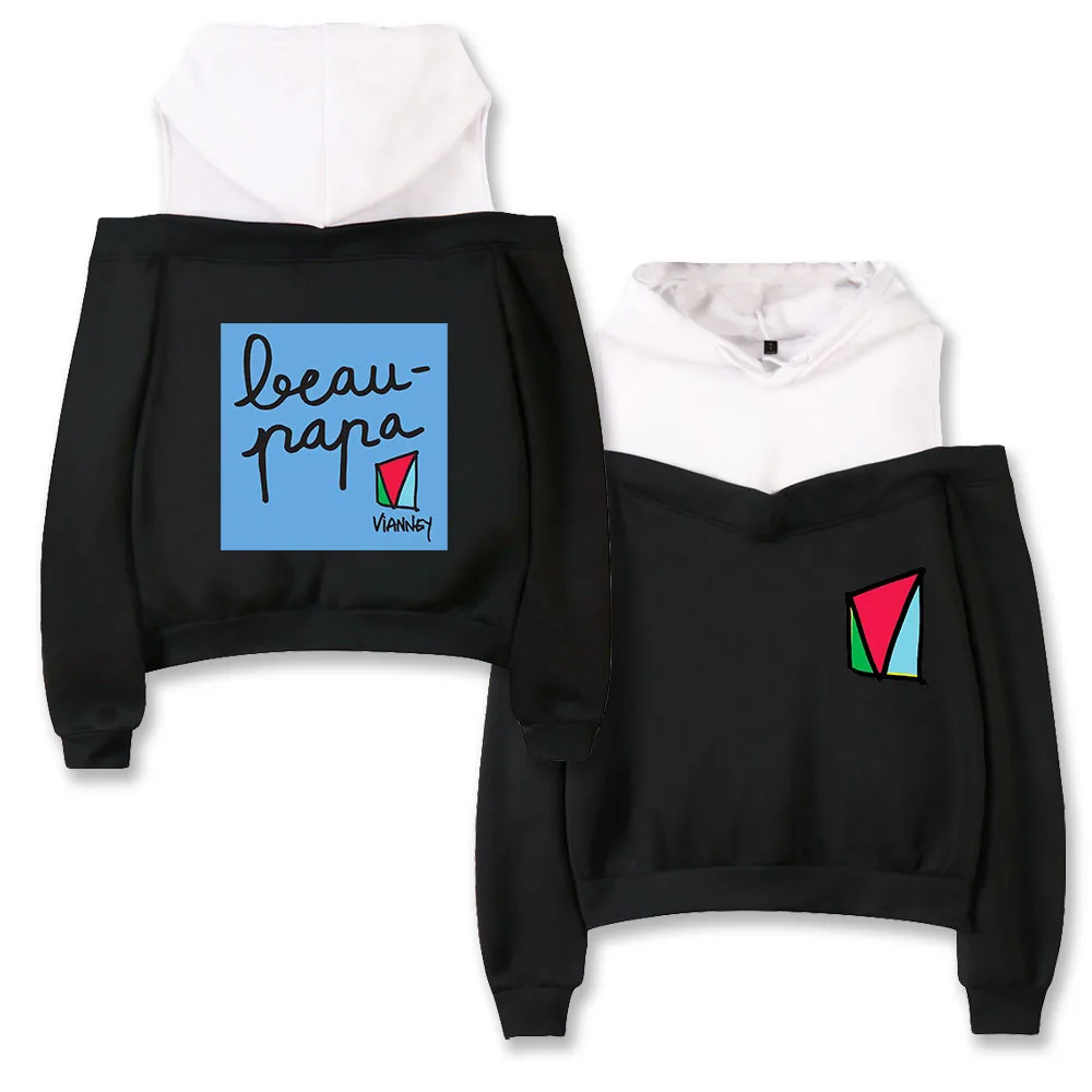 

2022 Classic Clothes Vianney Off Shoulder Hoodies Sweatshirt Harajuku Sexy Women's Pullover Girl Hoodie Sweatshirts Fashion Top
