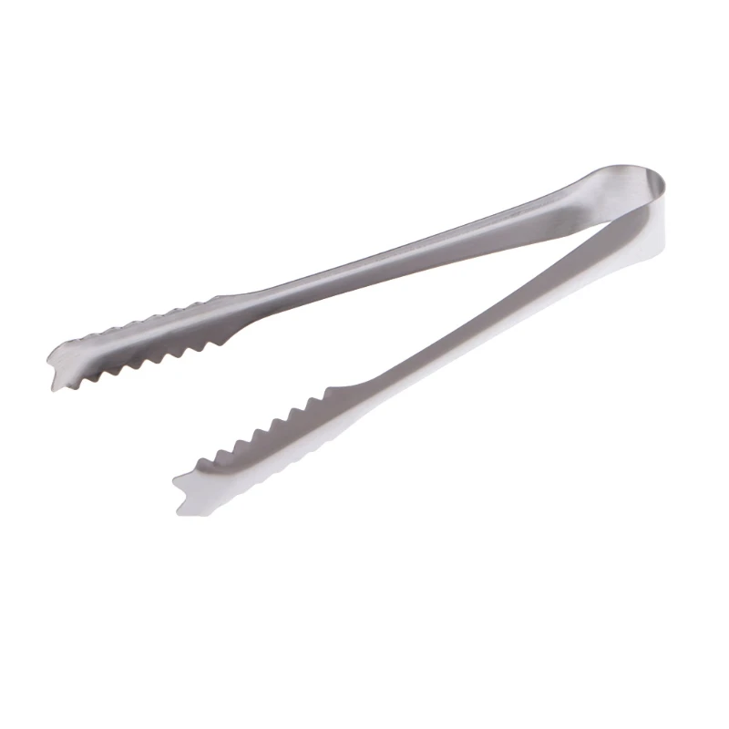 

Multipurpose Stainless Steel Ice Tong Cube Clip Kitchen BBQ Grilling Clamp 367A