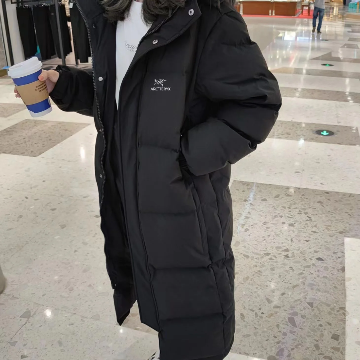 Пуховик ARCTERYX ветрозащитный против пятен морщин Тонкая посадка Зимняя согреться