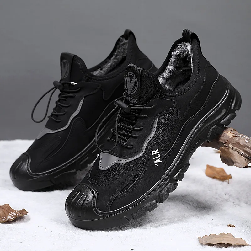's Shoes Men's Short Boots Thermal Sneakers Men