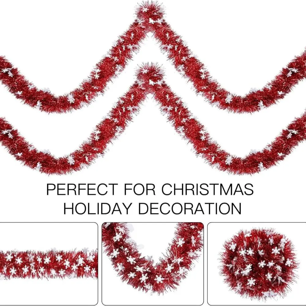 2шт Рождественская снежинка шерстяная полоска Макет сцены Рождественские ленты