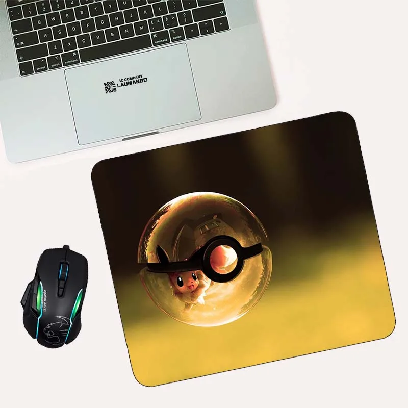 

Игровой коврик для мыши с покемоном из аниме, аксессуары для игр, Настольный коврик, настольный коврик, мини-протектор для компьютерного сто...