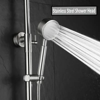 stainless steel shower head black rainfall shower wall mounted handheld sprayer water saving high pressure bathroom shower heads
