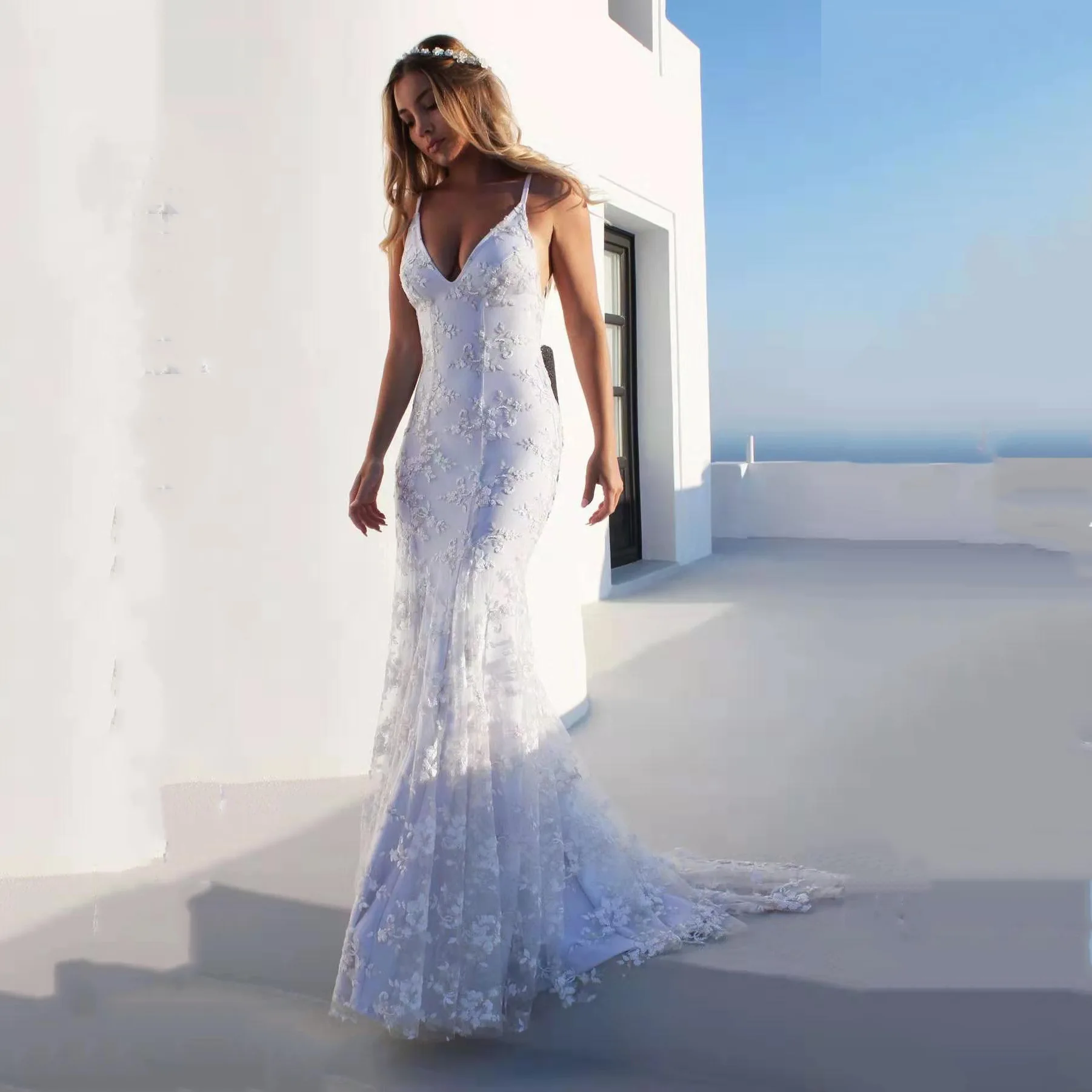 

2022 New Dress Long Dress Sexy V-neck Camisole Gown Dress