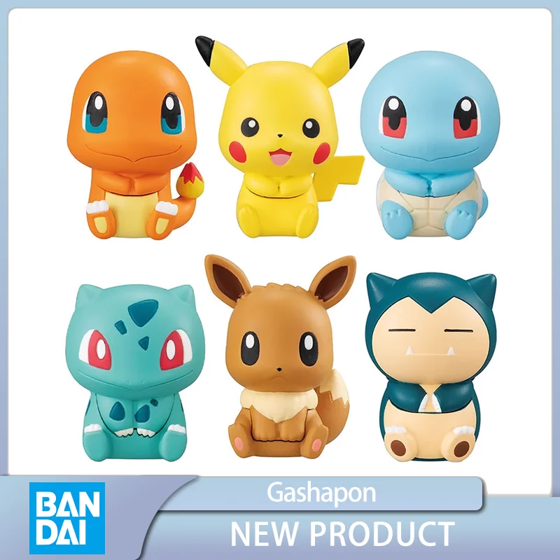 

BANDAI Pokemon Q Version Gashapon Pikachu Squirtle Bulbasaur Anime Figures Collect Model Toys Gifts In Stock