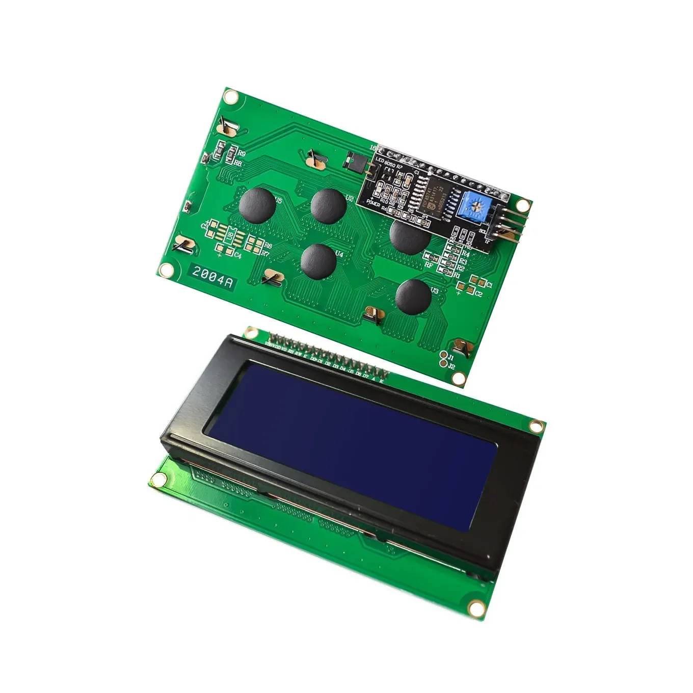 Фото LCD2004 + I2C 2004 20x4 2004A синий экран HD44780 для Arduino символьный ЖК-дисплей/w IIC/I2C модуль адаптера последовательного интерфейса №1